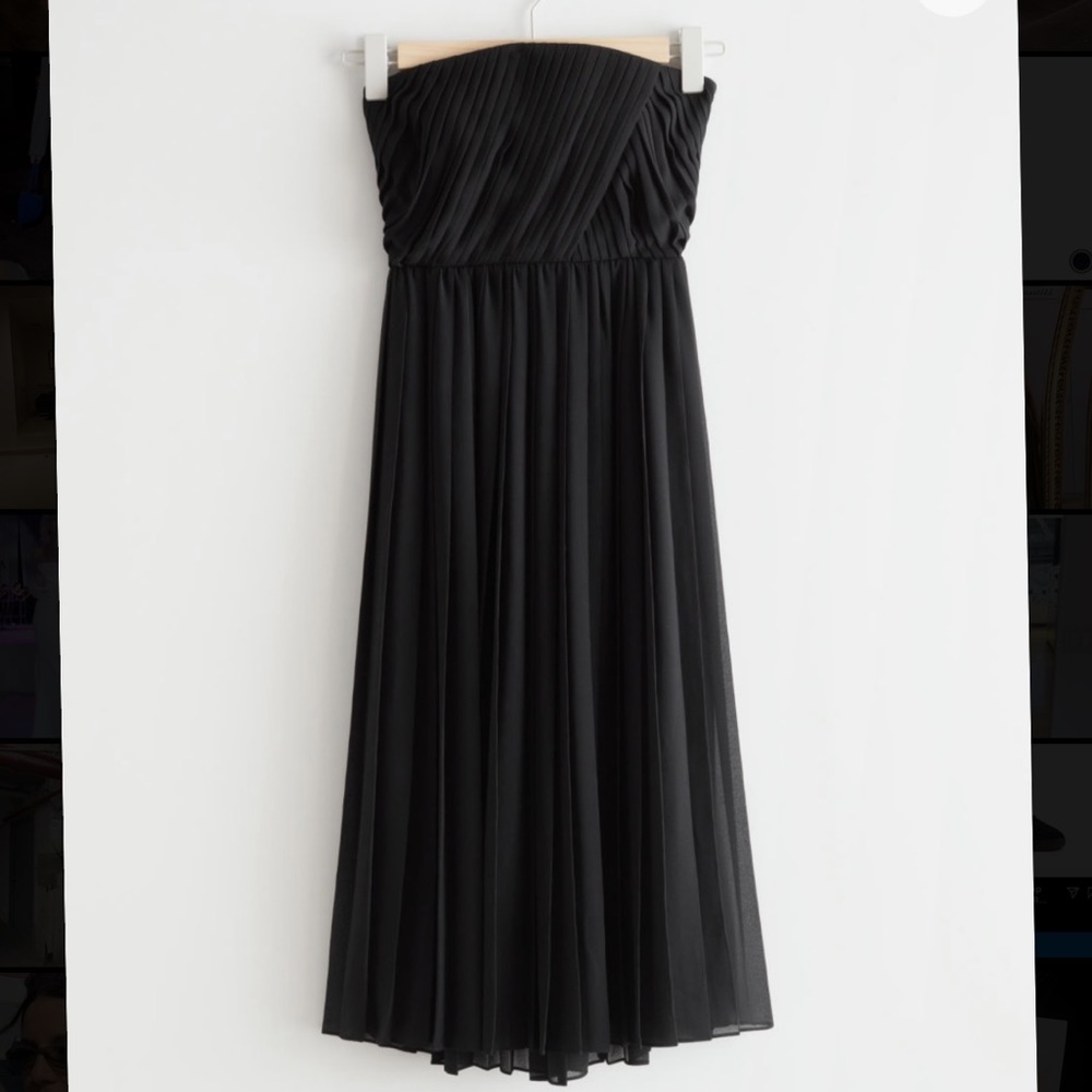 & Other Stories Strapless Tube Midi Dress